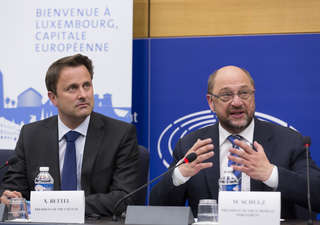 Xavier Bettel et Martin Schulz