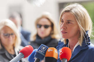 Federica Mogherini à son arrivée à la réunion informelle des ministres des Affaires étrangères à Luxembourg le 4 septembre 2015