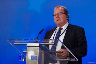 Fernand Etgen, ministre luxembourgeois de l'Agriculture et président du Conseil, Conseil Agriculture extraordinaire, 7 septembre 2015 à Bruxelles