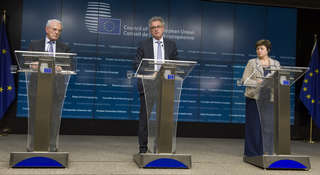 Jean Arthuis, Pierre Gramegna et Kristalina Georgieva, le 14 novembre 2015