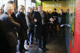 François Bausch lors de la visite de l'exposition "Gotram" le 27 novembre 2015