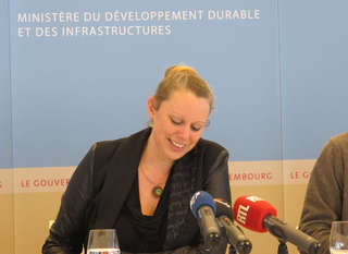 Carole Dieschbourg en conférence de presse